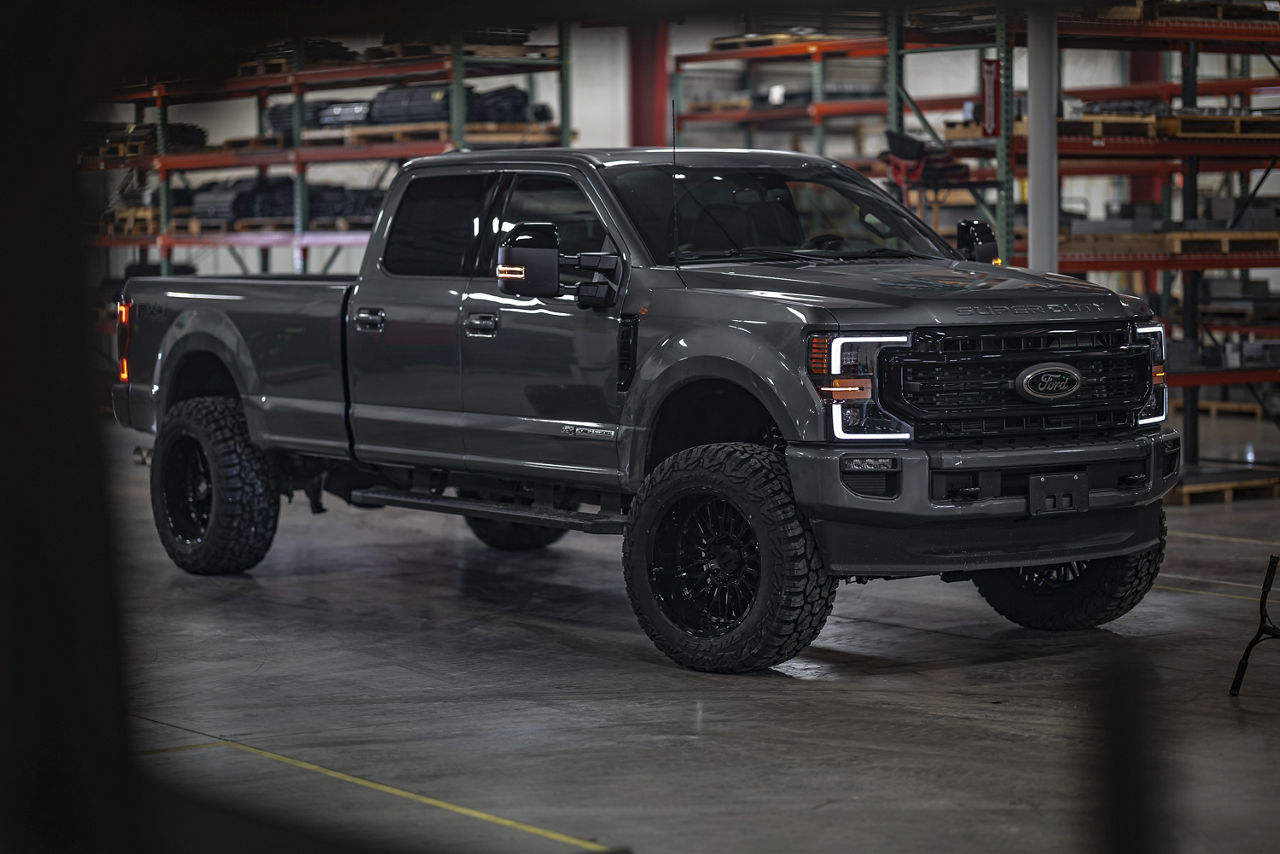 2022 ford f250 moto metal stinger black wheel pros